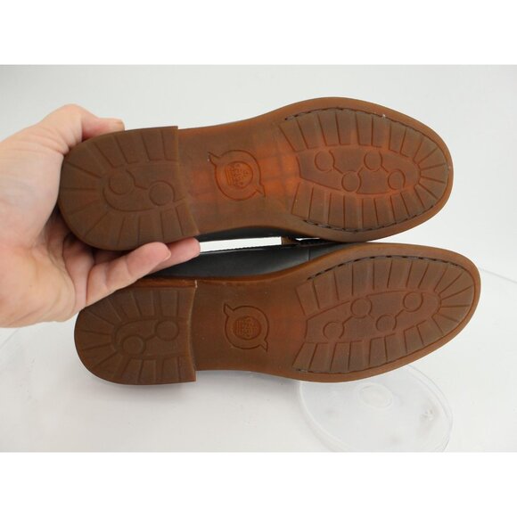 Born Langley Penny Loafers Womens 8 Blue Gray Leather Slip On Block Heel - Picture 8 of 12